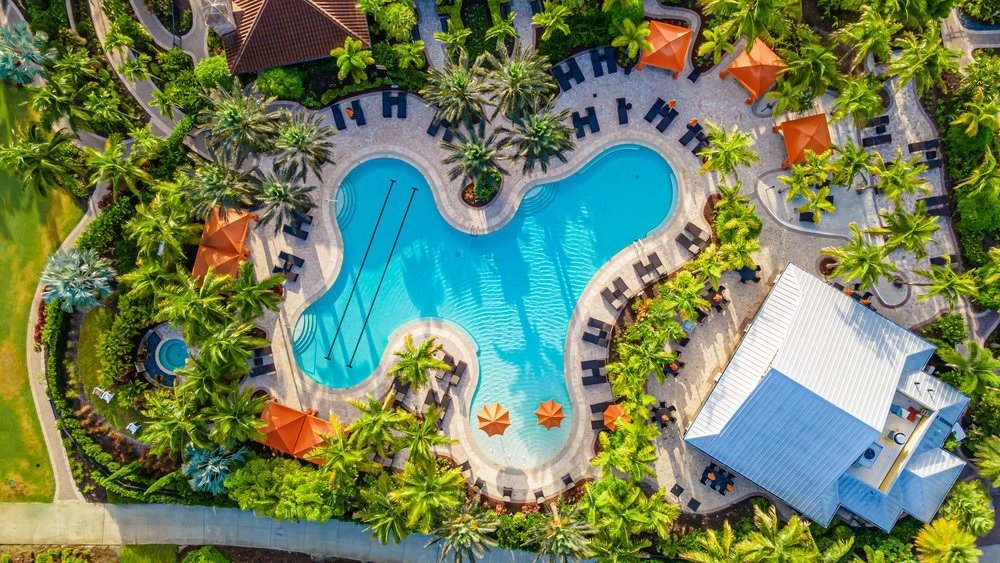 Exklusive Ferienwohnung Naples mieten, Florida im Esplanade Golf & Country Club, Seeblick, Pickleball, Tennis, Gym, Salon, Bar, Restaurrant, Gemeinschaftspool, Gate, Sicherheit